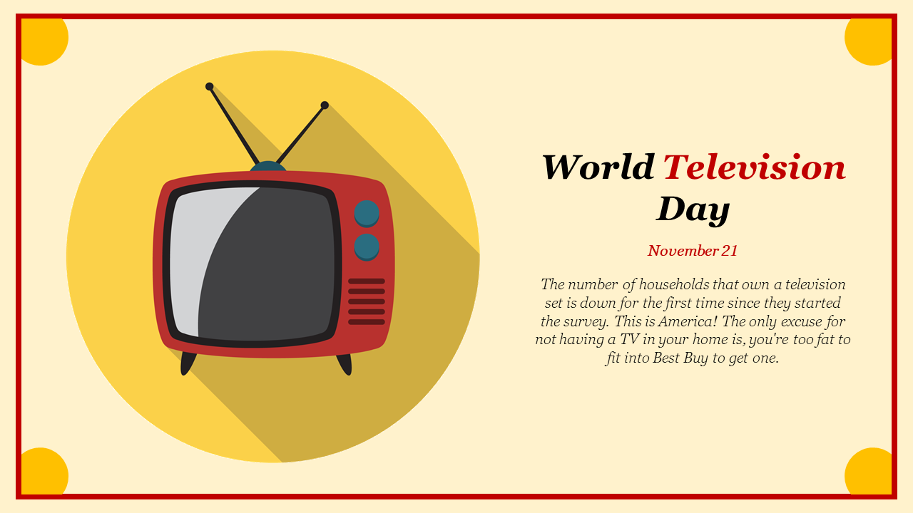 World Television Day PPT Template
